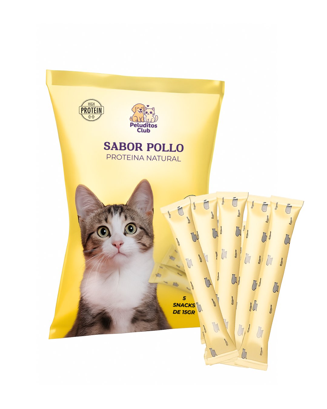 Snack Funcional Cremoso Para Gatos - (5 Snacks De 15g Por Sobre)