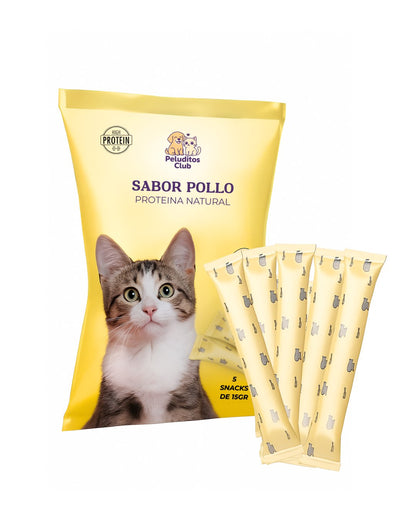 Snack Funcional Cremoso Para Gatos - (5 Snacks De 15g Por Sobre)