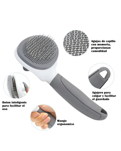 Cepillo Autolimpiante para Gatos y Perros – Limpia, relaja y reduce el estrés