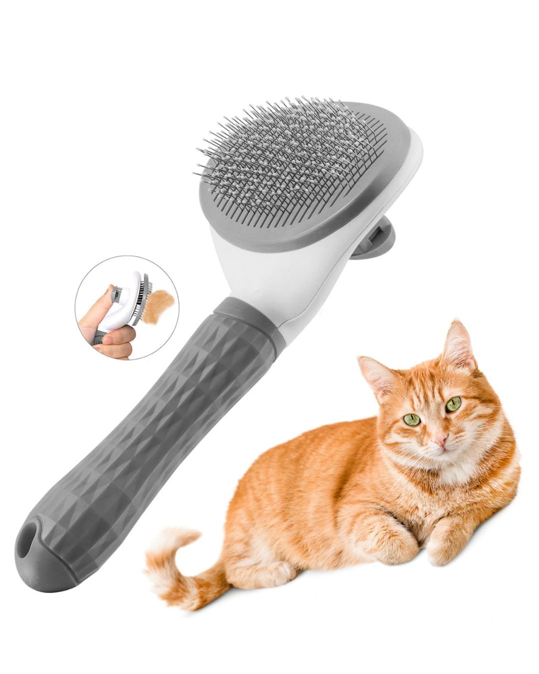 Cepillo Autolimpiante para Gatos y Perros – Limpia, relaja y reduce el estrés