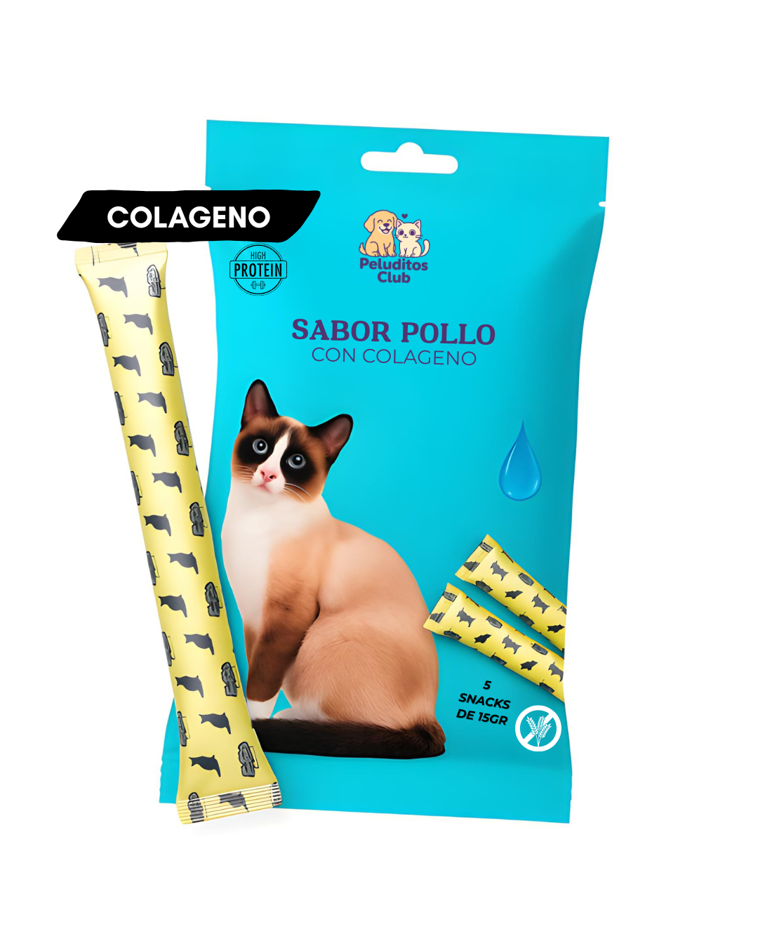 Snack Funcional Cremoso Para Gatos - (5 Snacks De 15g Por Sobre)