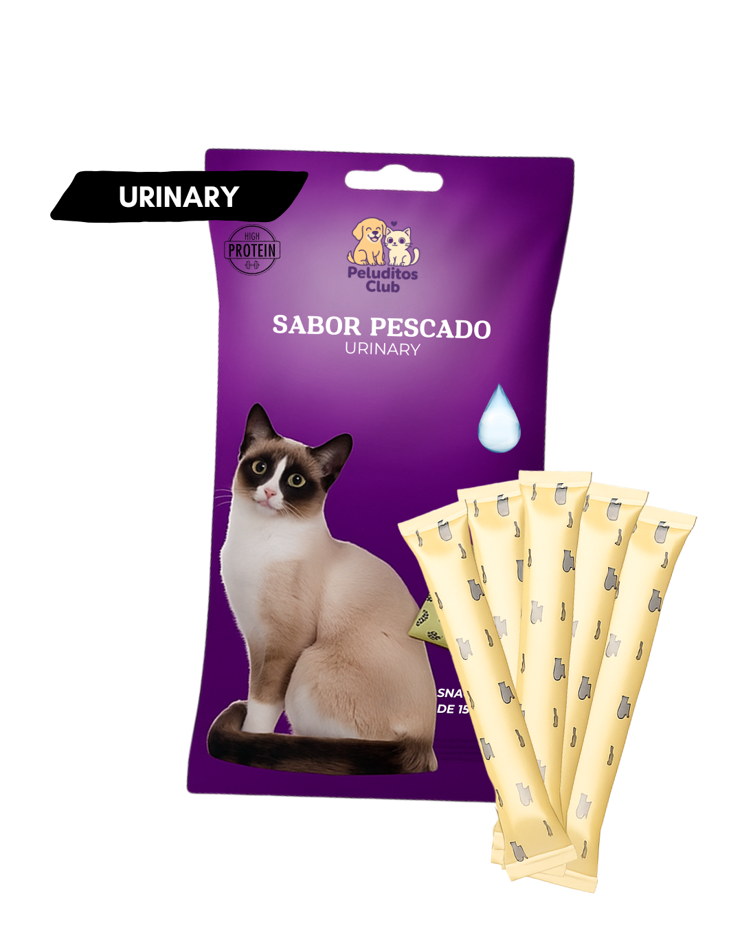 Snack Funcional Cremoso Para Gatos - (5 Snacks De 15g Por Sobre)